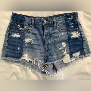 American Eagle Hi-Rise Festival Denim Shorts Size 4